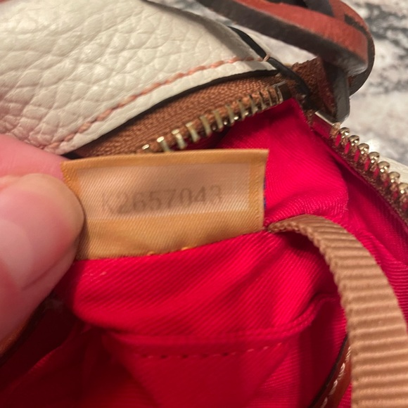 Dooney & Bourke Cream Pebble Leather Crossbody Bag - Picture 6 of 7